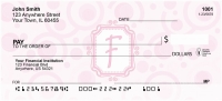 Bubbly Monogram F Personal Checks