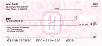 Bubbly Monogram H Personal Checks