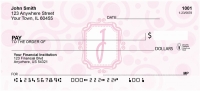 Bubbly Monogram J Personal Checks