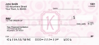 Bubbly Monogram K Personal Checks