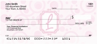 Bubbly Monogram L Personal Checks