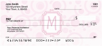 Bubbly Monogram M Personal Checks