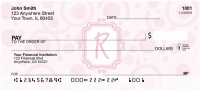 Bubbly Monogram R Personal Checks