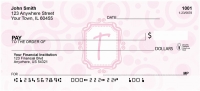 Bubbly Monogram T Personal Checks