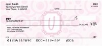Bubbly Monogram U Personal Checks