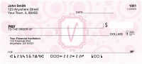 Bubbly Monogram V Personal Checks