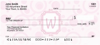 Bubbly Monogram W Personal Checks