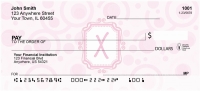 Bubbly Monogram X Personal Checks