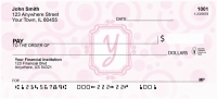 Bubbly Monogram Y Personal Checks