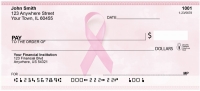 Pink Support Ribbon Personal Checks