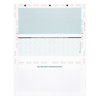 Teal Marble Pressure Seal Middle Check, 8.5 X 11 Z-Fold