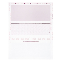 Burgundy Marble Pressure Seal Middle Check, 8.5 X 11 Z-Fold