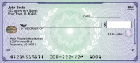 Blue Green Hologram Personal Checks
