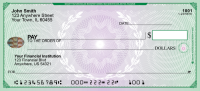 Green Purple Hologram Personal Checks