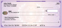 Purple Orange Hologram Personal Checks