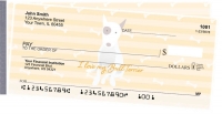 My Bull Terrier Loves Me Side Tear Personal Checks