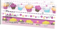 Colorful Cupcakes Side Tear Personal Checks