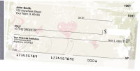 Grunge Hearts Side Tear Personal Checks