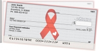 Heart Disease Awareness Ribbon Side Tear Personal Checks