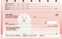 Adorable Bichons Top Stub Personal Checks
