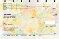 Painted Flowers Top Stub Personal Checks