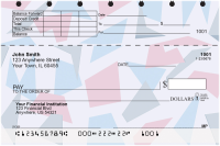 Geometric Pastels Top Stub Personal Checks