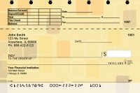 Retro Square Top Stub Personal Checks
