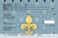 Fleur-de-lis Top Stub Personal Checks