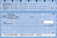 Stethoscope Nurse Pattern Top Stub Personal Checks