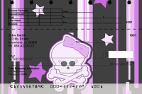Girly Skulls Top Stub Personal Checks