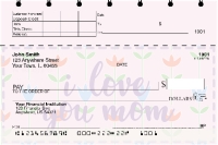 I Love You, Mom Top Stub Personal Checks