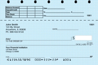 Blue Safety Top Stub Personal Checks