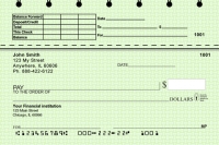 Green Safety Top Stub Personal Checks