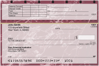 Burgundy Marble Top Stub Personal Checks