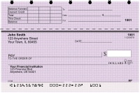 Purple Safety Top Stub Personal Checks