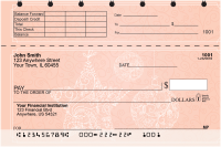 Vintage Christmas Top Stub Personal Checks