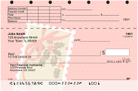 Christmas Greetings Top Stub Personal Checks