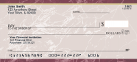 Burgundy Marble Personal Checks